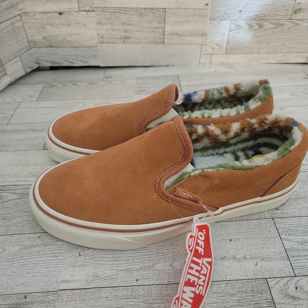 Vans Slip-On Sneakers in Tan with White Sole - Picture 3 of 12